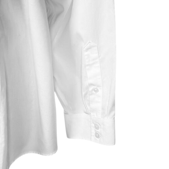 Lands’ End Womens No Iron Button Up Shirt White 100% Cotton Size 22W Long Sleeve - Picture 9 of 9